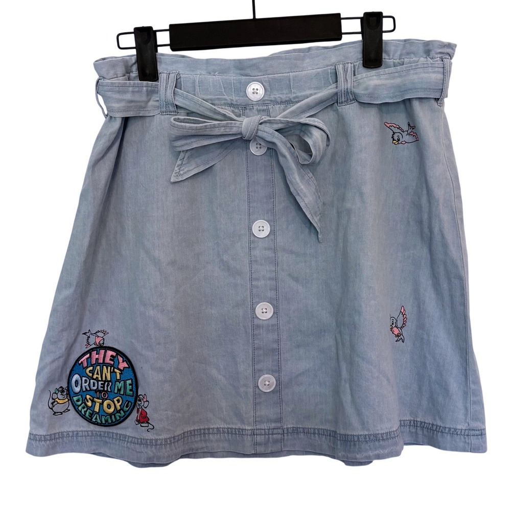 Disney Cinderella Chambray Paperbag Skirt M Coquette Princesscore Cottagecore